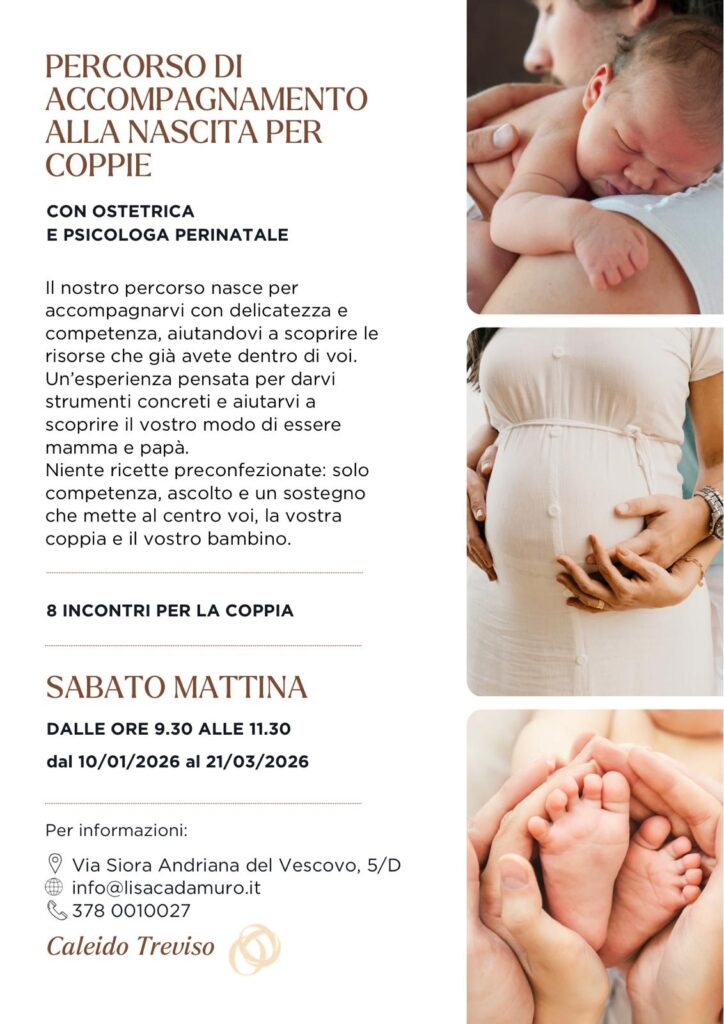 Corso preparto a Treviso: accompagnamento alla nascita per coppie